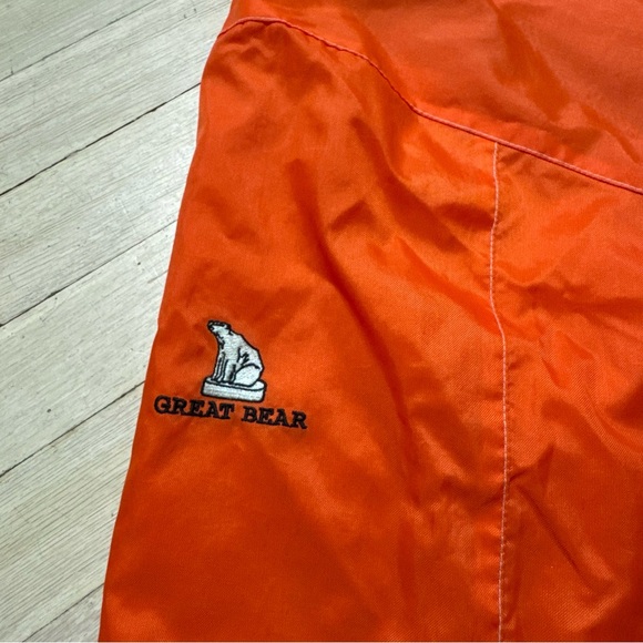 Vintage 90s Great Bear Orange Black Stripe Windbreaker Jacket Mens M Retro - Picture 12 of 15
